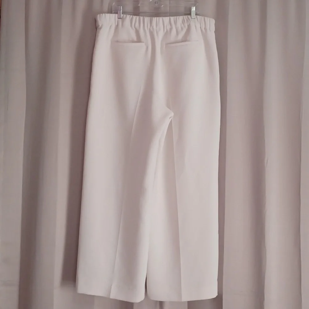 Banana Republic Hayden Crepe Wide Leg High Rise Pants Stretch Pull On Pockets XL